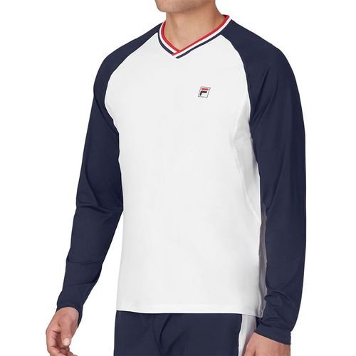 Fila Essentials H Long Sleeve Top Mens White/Navy/Red TM13A771 100
image