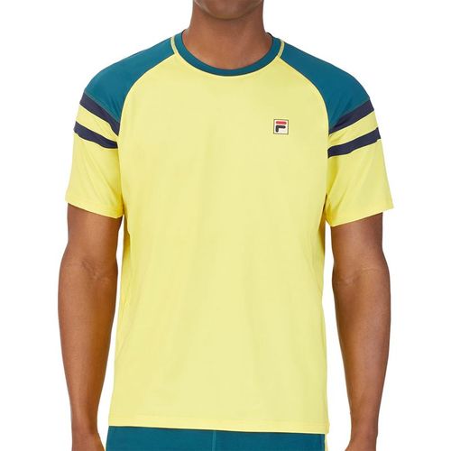 Fila Heritage Short Sleeve Crew Mens Buttercup/Deep Purple/Navy TM23C135 769
image