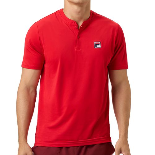 Fila Essentials Short Sleeve Henley Mens Fila Red TM31D336 622
image