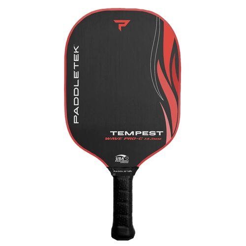 Paddletek Tempest Wave Pro-C 14.3 Pickleball Paddle Wildfire Red TWP143 WLDFRimage