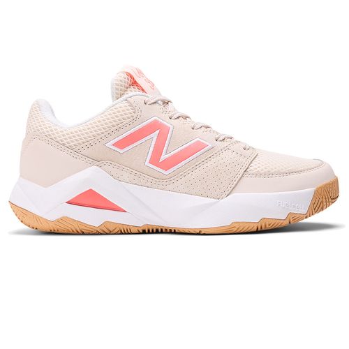 New Balance Coco Delray Womens Tennis Shoe B Width Bisque/Urgent Red WCHCODUS Bimage