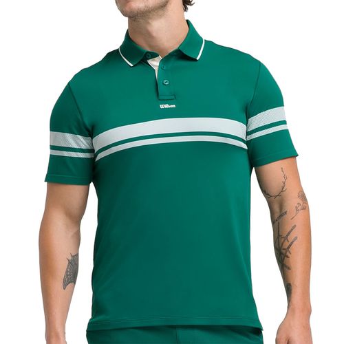 Wilson All Seasons Polo Mens Club Green Stripe WM00143411 GNN
image