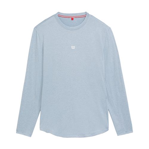 Wilson Everyday Performance Long Sleeve Tee Shirt Mens Blue Fog WM00220411LBBimage
