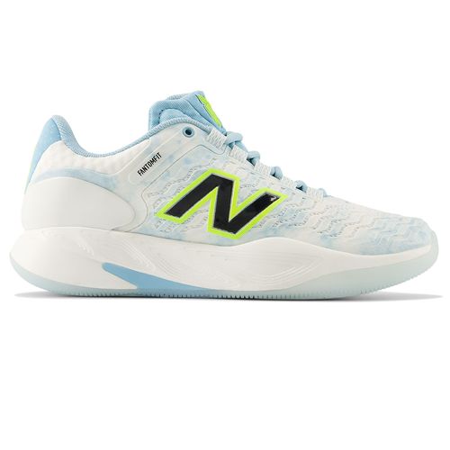 New Balance CT Rally v2 Womens Tennis Shoe B Width White/Sea Salt/Glint Blue WRAL36B Bimage