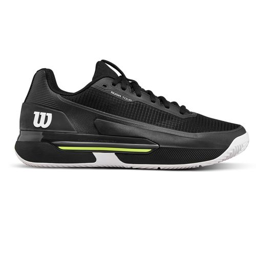 Wilson Rush Tour 5 Mens Clay Tennis Shoe Black/White/Safety Yellow WRS337620Uimage