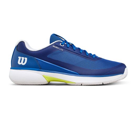Wilson Rush Lite 5 Mens Tennis Shoe Deja Vu Blue/White/Safety Yellow WRS338560Uimage