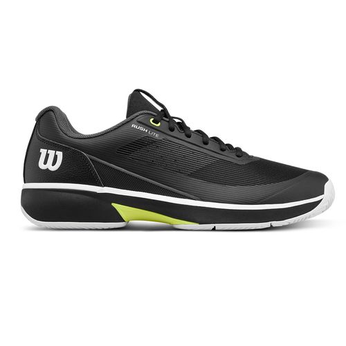 Wilson Rush Lite 5 Mens Tennis Shoe Black/White/Safety Yellow WRS338590Uimage