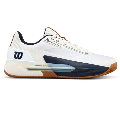 Wilson Rush Tour 5 Mens Clay Tennis Shoe White/Navy Blazer/Gum WRS338640Uimage