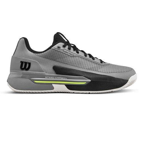Wilson Rush Tour 5 Mens Clay Tennis Shoe Titanium/Black/Safety Yellow WRS339660Uimage