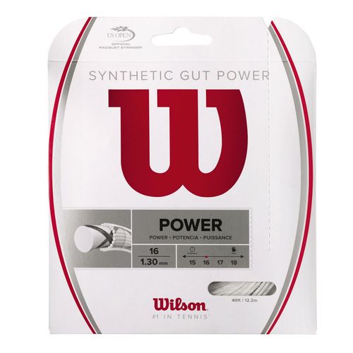 Wilson Synthetic Gut Power 16g (1.30mm) Tennis String White WRZ945100
image