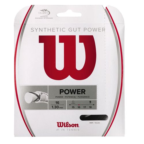 Wilson Synthetic Gut Power 16g (1.30mm) Tennis String Black WRZ945200
image
