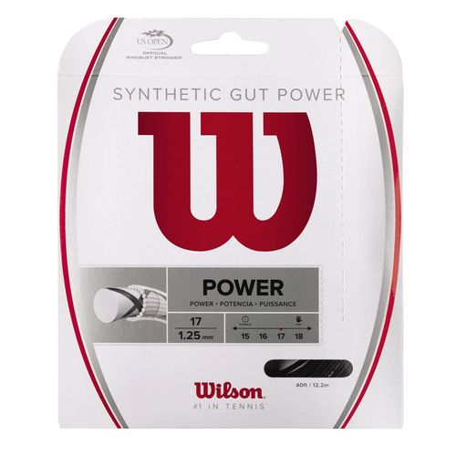 Wilson Synthetic Gut Power 17g (1.25mm) Tennis String Black WRZ945500
image