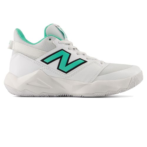 New Balance Junior Coco CG2 Tennis Shoe White/Deep End YCOCO4FG Mimage
