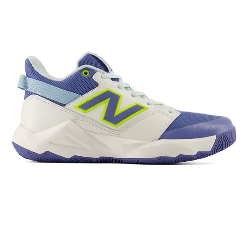 New Balance Junior Coco CG2 Tennis Shoe Sea Salt/Glint Blue YCOCO4YN Mimage