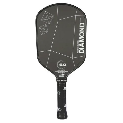 Six Zero Double Black Diamond Elongated 15mm Pickleball Paddle Black YZDBDE BLKûimage