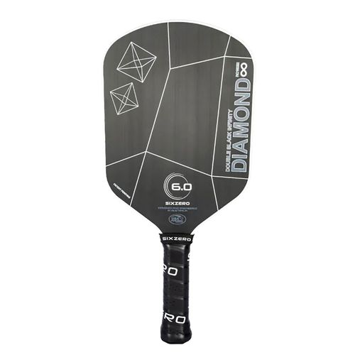 SixZero Infinity Edgeless Double Black Diamond Control Pickleball Paddle Black/White YZINE
image