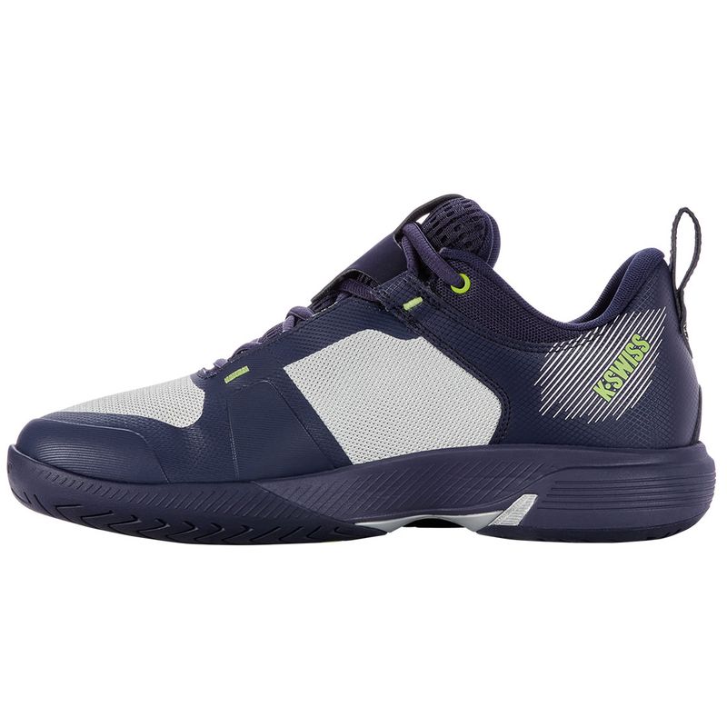 K Swiss Ultrashot Team Mens Tennis Shoe Peacoat Grey Violet Lime Green Tenni