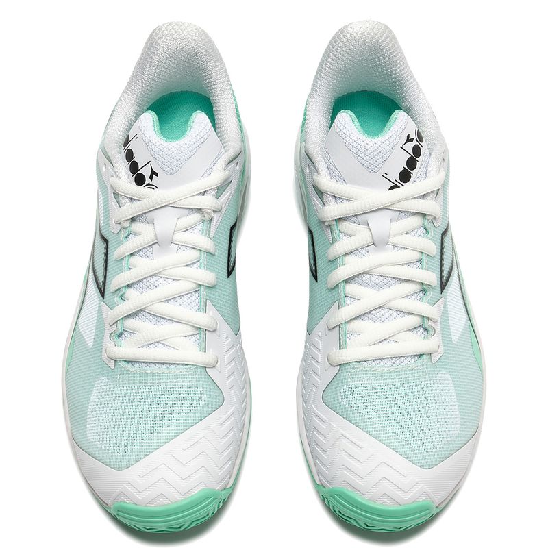 DIADORA MO-16 ホワイト+グリーン 26.5 Diadora Trofeo 4 AG Womens Shoe - White/Cabbage | Midwest Racquet