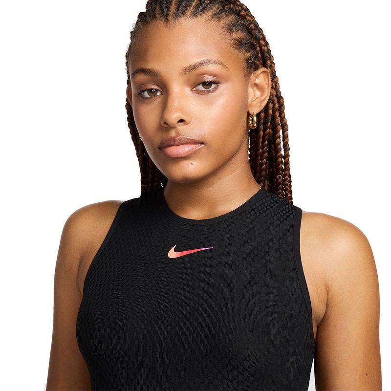 Nike Court Dri Fit Slam Tank Top - Black/Light Wild Mango
