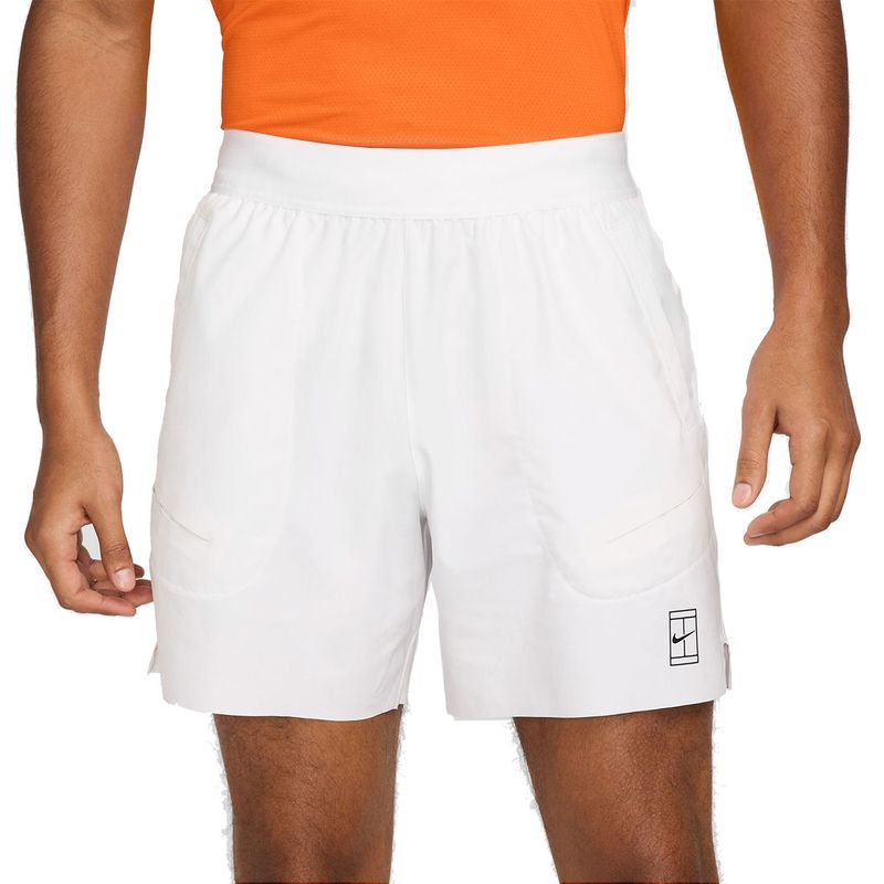 Nike Court 6 inch Advantage Short - White/Black | Midwest