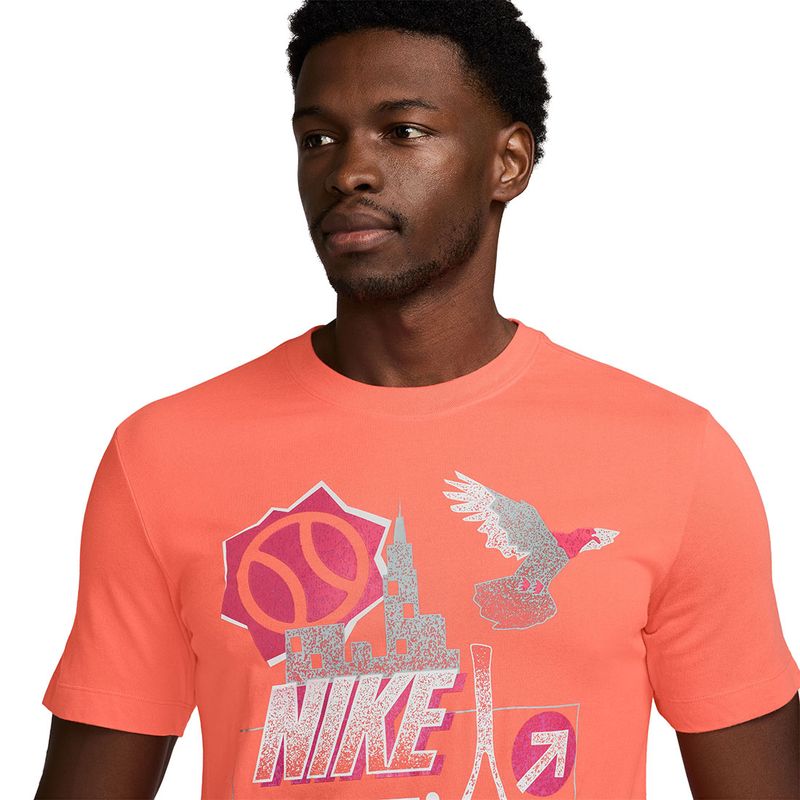 Nike Court Dri Fit New York Tee Shirt - Light Wild Mango | Midwest Racquet  Sport