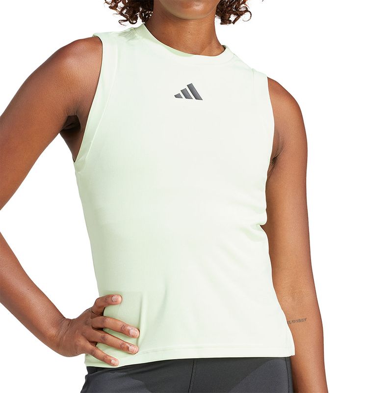 本物の adidas Match Tank Top - Semi Spark Green | Midwest Racquet トップス